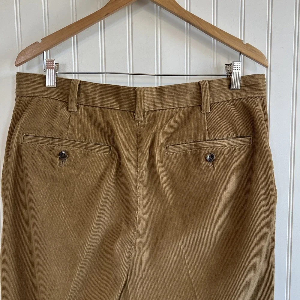Vintage Eddie Bauer Pants Mens 36x 30 Tan Corduroy Straight Classic 90s